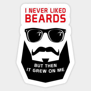 Funny Beard Joke Gift Design Sticker